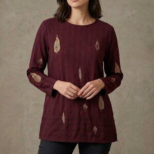 Bread Staley Gretzinger Hand Painted Tunic Top USA Artisan Size 2